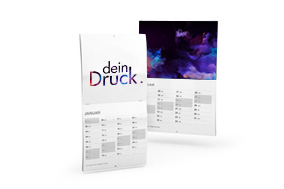 Wandkalender mit Rückendrahtheftung